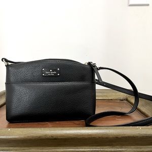 Kate Spade black leather cross body bag